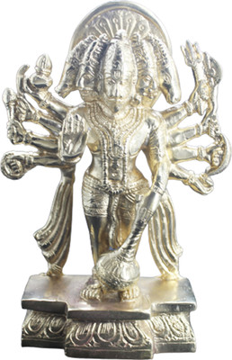 Shubh Sanket Vastu Brass Panchmukhi Hanuman Statue Murti for Home Office Décor -(Size:- 14x4x22 Cm) Decorative Showpiece  -  22 cm(Brass, Gold)