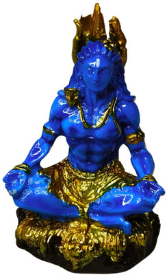 AAMAR HANDCRAFT Shiv ji idol / shiva idol / shiv ji idol for Car Decorative Showpiece  -  10 cm(Marble, Blue)