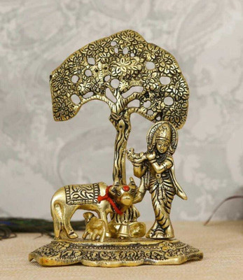 KSB TRADERS Decorative Showpiece  -  15.5 cm(Metal, Gold)