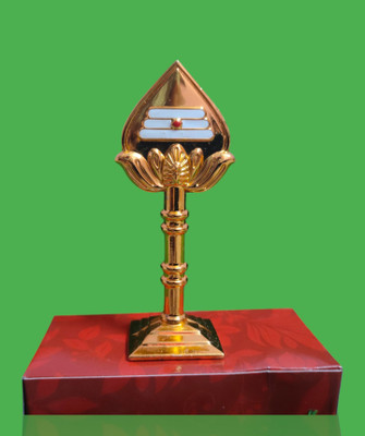 SRK Decorative Showpiece  -  10 cm(Metal, Gold)