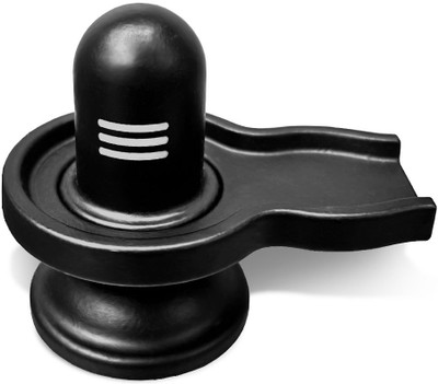 Adhvik Metal Shiva/Mahadev Shivling Lingam Metal Idol for Home/Office And Car Dashboard Decorative Showpiece  -  6.5 cm(Metal, Black)