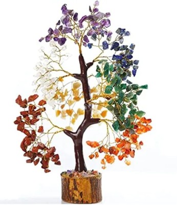 Evashu 7-chakra-crystal-tree-150-e Decorative Showpiece  -  17 cm(Wood, Multicolor)