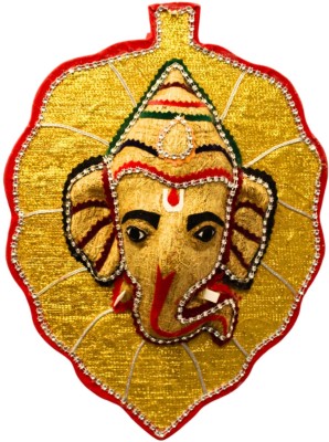 roots craft Lavancha Original Handmade Lucky Lord Ganesha (14 inch) Wall Hanging idol Decorative Showpiece  -  36.83 cm(Coir, Fiber, Brown, Beige)
