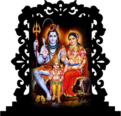 UNIQUE Shiv Murti for Home, Shiva idol for Car Dashboard Shiva shankar Idol for Gift Item & Statue for Bhagwan/Temple/Home Decor / Office / Study Table, Holy Statue,Decorative Showpiece Decorative Showpiece  -  10 cm(Plastic, Multicolor)