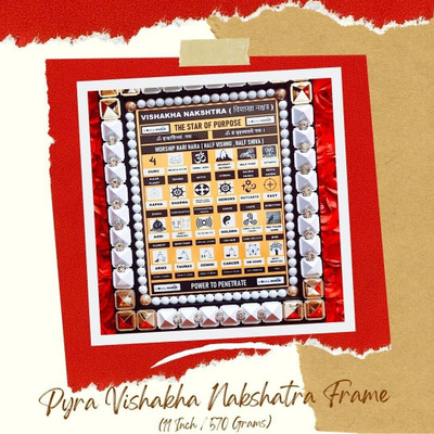 VSP VASTU SAMADHAN VSP VASTU SAMADHAN - 64 PYRA VISHAKHA NAKSHATRA FRAME Decorative Showpiece  -  28 cm(Fiber, Multicolor)