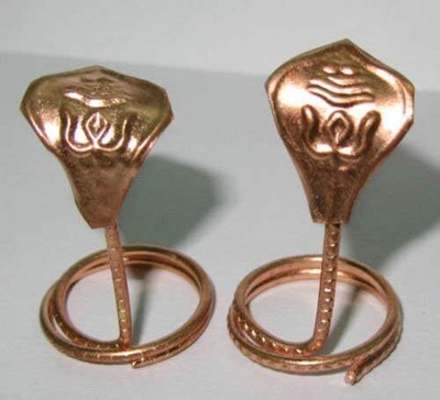 Astro ASTRO-D Copper Shivling Shesh Naag Joda 2 PIECE ( 1 PAIR) LAL KITAB REMEDY Decorative Showpiece  -  2 cm(Copper, Multicolor)