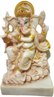 WINSOME COLLECTION Ganesha Ganesh Ganpati Gajanan Idol Murti Statue Decorative Showpiece  -  15 cm(Polyresin, White)