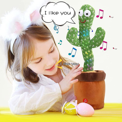 SHRIBALAJITOYS Dancing Cactus Repeat, Repeat+Recording+Dance+Sing(Green)