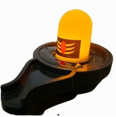 MANTICORE Water Sensor shivling Smokeless Sensor Led Light for Indoor and Outdoor Light Decorative Showpiece  -  7 cm(Plastic, Black)