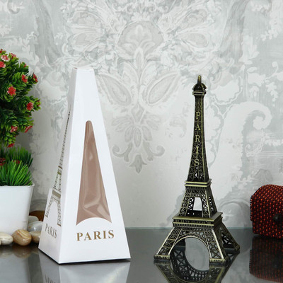 Pseudo Antique finish Paris Eiffel Tower metal miniature statue Decorative Showpiece  -  13 cm(Metal, Brown)