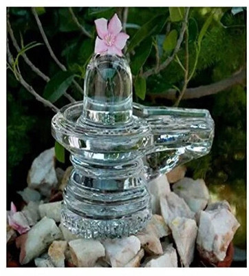 SBBCO Pure Sphatik , Crystal Shivling Shiv Crystal shivling Decorative Showpiece  -  6 cm(Crystal, White)