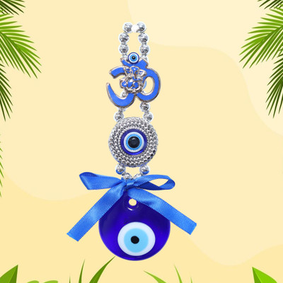VE AND YOU evil eye wall hanging Decorative Showpiece  -  18 cm(Plastic, Blue)