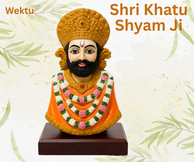 WEKTU Shri Khatu Shyam Ji/Polyresin/Car/Religious/1PC/11 Decorative Showpiece  -  10 cm(Polyresin, White)