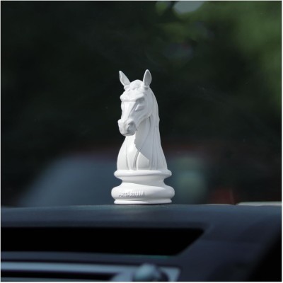 ARTARIUM Artarium Knight Horse Chess Piece Statue For Car Dashboard Decorative Showpiece  -  9.9 cm(Resin, White)