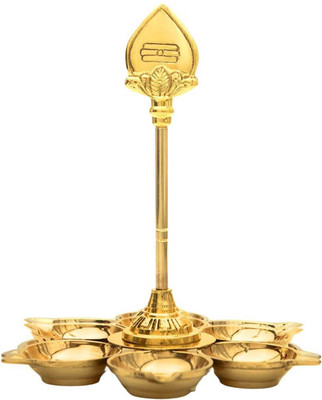 Pranav PRANAV'S Brass Table Diya Set(Height: 7 inch)