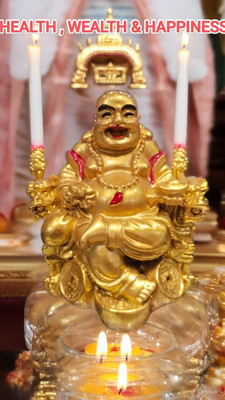Skhonedecor Decorative Showpiece  -  9 cm(Polyresin, Gold)