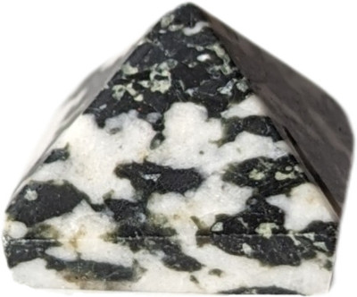 Maitri Export Zebra jasper 0.5 Inch Pyramid Decorative Showpiece  -  1 cm(Crystal, Black, White)