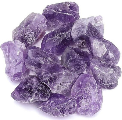 Crystal Divine Amethyst Raw Stone Original for Home Decor Items Meditation & Decorative Items Decorative Showpiece  -  9 cm(Crystal, Blue)