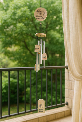 GIFT VIBE Metal Wind Chimes Outdoor Large Deep Tone Relaxing Melody Windchimes GIFTS Decorative Showpiece  -  22 cm(Metal, Multicolor)