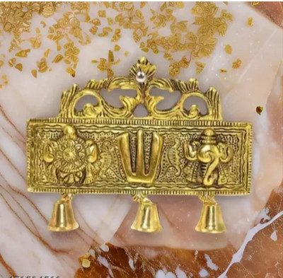 RUDRA COLLECTION Tirupati door and wall hanging Decorative Showpiece  -  4 cm(Aluminium, Gold)