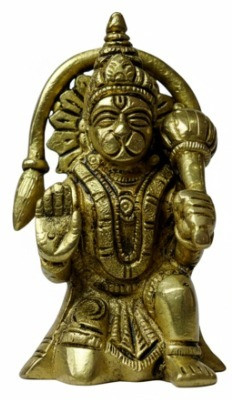Nubrass Hanuman Ji Murti Decorative Showpiece  -  12.7 cm(Brass, Brown)