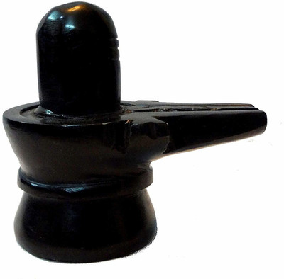 SBBCO Divine Edge Shivam Aura – Sacred Shivling for Home & Mandir Decorative Showpiece  -  5 cm(Marble, Stone, Black)