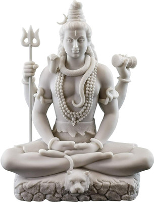 Ajmera Sales Viswanatha (lord of the universe), car dashboard or home and office Decorative Showpiece  -  6 cm(Polyresin, White)