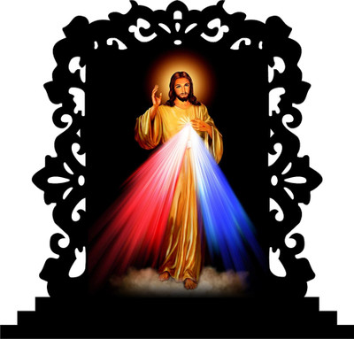 UNIQUE Jesus Christ Idol for car Dashboard & Home Decorative Showpiece  -  10 cm(Plastic, Multicolor)