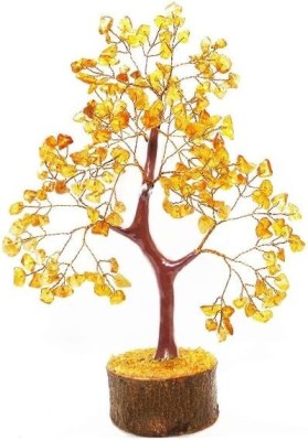 VIBESLE Citrine Tree Crystal Tree Healing Gemstone Crystal Bonsai Decorative Showpiece  -  25 cm(Stone, Yellow)