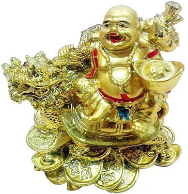 Nitin mehta Decorative Showpiece  -  7 cm(Ceramic, Gold)