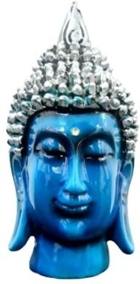 DNEnterprises Buddha Head Statue for Home Décor Living Room Decorative Showpiece  -  15 cm(Resin, Blue)