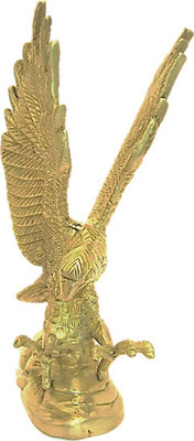 Muccasacra Brass Flying Eagle Showpiece Decorative Showpiece  -  21 cm(Brass, Gold)