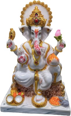 Rama Collections Lord Ganesh/Ganesha | God Of Success Ganpati Gajanan Hindu God Idol Decorative Showpiece  -  35.56 cm(Marble, Multicolor)