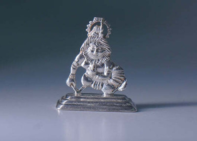 Mahita Collections Pure Silver Laddu Gopal Idol 6g Decorative Showpiece  -  1.7018 cm(Silver, White)