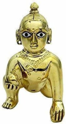 shri haridas Laddu Gopal ji 1 No. Decorative Showpiece  -  5 cm(Brass, Gold)