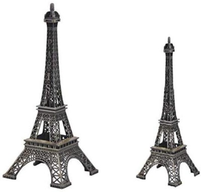 Satyam Kraft Metal Eiffel Tower Statue Decorative Showpiece - 15 cm, 25 cm. Decorative Showpiece  -  15 cm(Bronze, Grey)