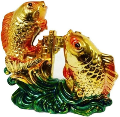 NITIN COLLECTION FENGSHUI GATE FISH Decorative Showpiece  -  10 cm(Metal, Multicolor)