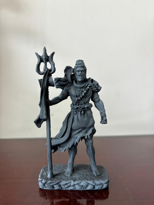 Adordecor Divine Shiva Idol for Car Dashboard - Invoke Serenity and Protection Decorative Showpiece  -  16 cm(Resin, Grey)
