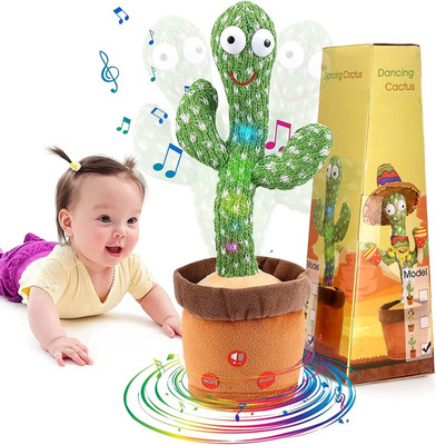Case Designer Dancing Cactus, Talking Cactus Toy Repeats What You Say, Wriggle Dancing and Sin(Green)