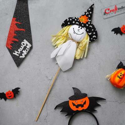 eCraftIndia Halloween Stick Decorative Showpiece  -  50 cm(Fabric, Multicolor)
