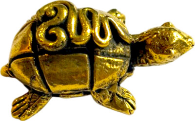 robin collection Pure Brass Mini Turtle Statue Decorative Showpiece  -  1.5 cm(Brass, Gold)