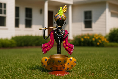 ROYALCRAFTS Decorative Showpiece  -  13 cm(Metal, Multicolor)
