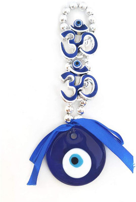 SABRAKAR 2 om Evil Eye Wall Hanging For Home/Office Decorative Showpiece Decorative Showpiece  -  16 cm(Plastic, Blue)