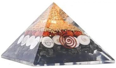 yantra Pyrite Pyramid Original Decorative Showpiece  -  8 cm(Crystal, Multicolor)