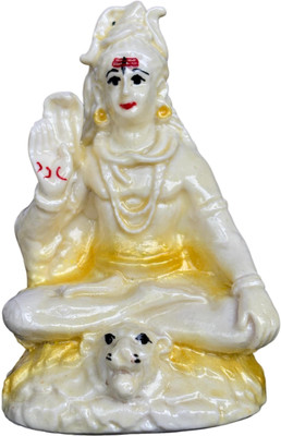 salvusappsolutions Decorative Showpiece  -  9 cm(Marble, White, Gold)