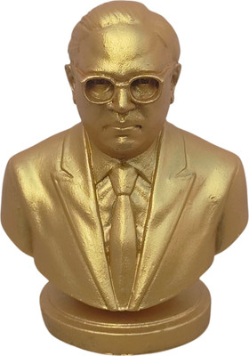 Young crafts Dr. B.R. Ambedkar Decorative Showpiece  -  12 cm(Polyresin, Gold)