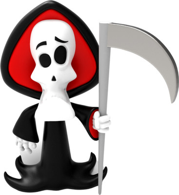 Scribbl GRIM REAPER Decorative Showpiece  -  100 cm(Plastic, Black, White, Red)