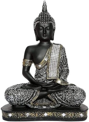 36 gun serve sampaan 36 Gun Serve Sampaan Religious Idol Lord Gautam Buddha Samadhi Statue Figurine Decorative Showpiece  -  23 cm(Polyresin, Silver, Gold)