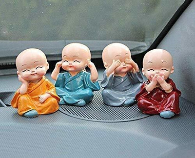 Vivan Creation Monk set--1 Decorative Showpiece  -  6.5 cm(Polyresin, Multicolor)