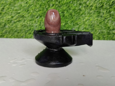Shivam Vastu Kala Shivling Art Rare Jatadhari Narmadeshwar Shivling/ Janeudhari Narmada Shivling Decorative Showpiece  -  7 cm(Stone, Black, Brown, Grey)